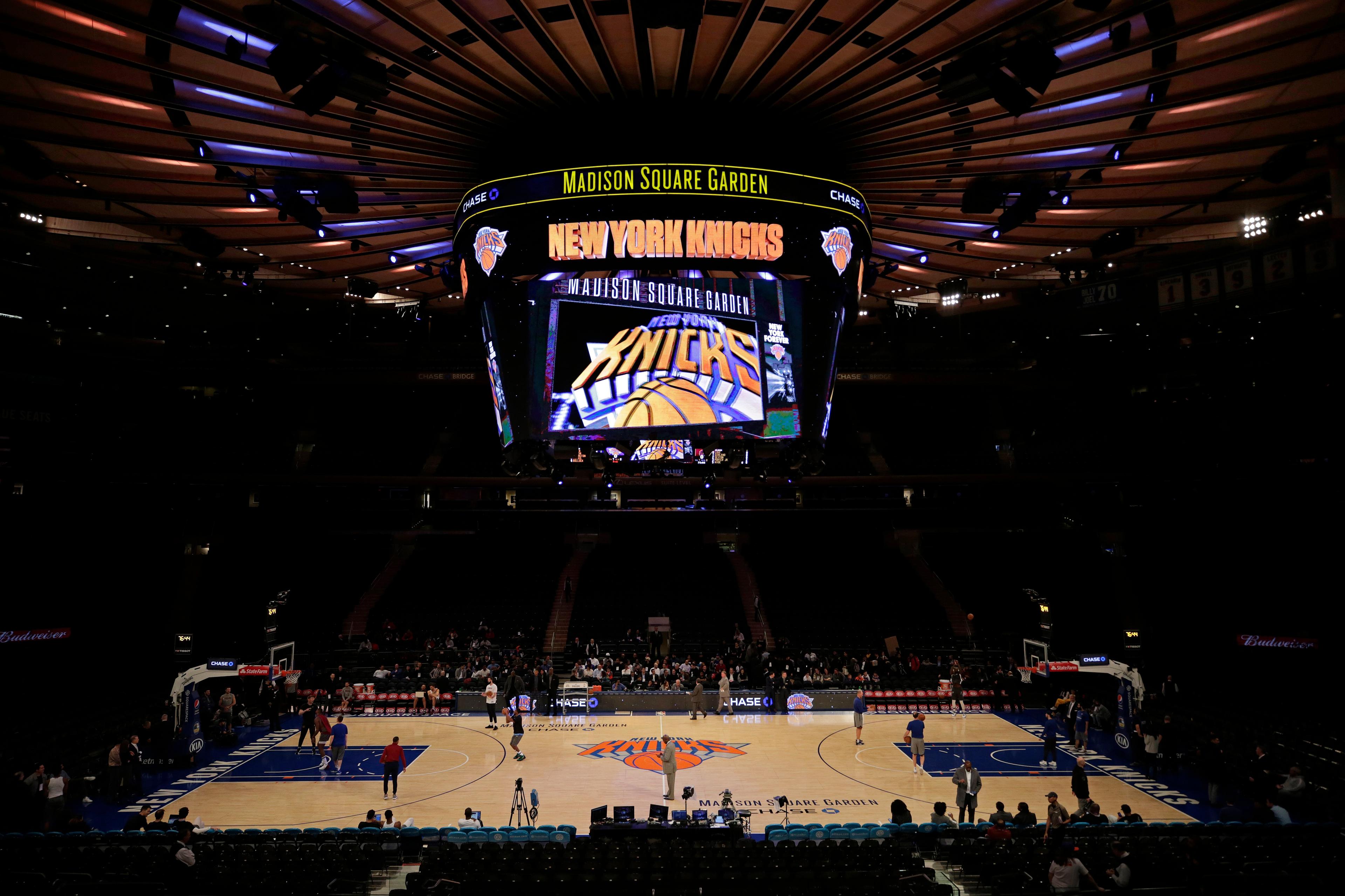 General view of Knicks MSG court / USA TODAY