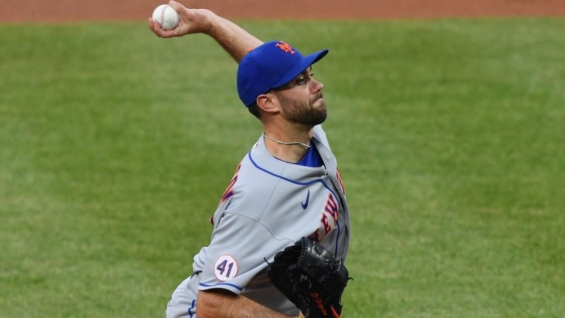 May 2, 2021; Philadelphia, Pennsylvania, USA; New York Mets starting pitcher David Peterson (23) throws a pitch in the first inning against the Philadelphia Phillies at Citizens Bank Park. / Kyle Ross-USA TODAY Sports