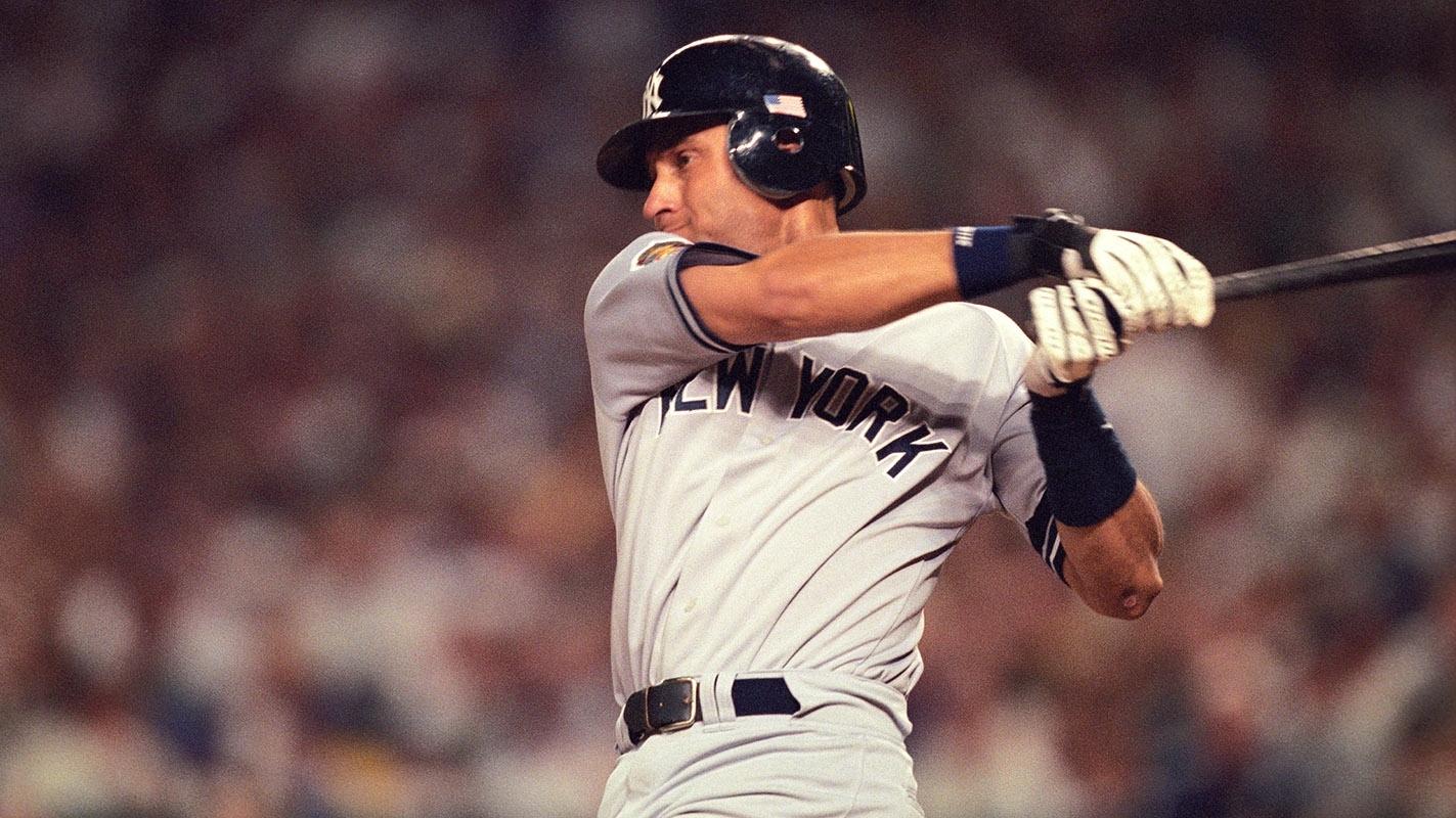 Unknown Date, 2001; Unknown Location, USA; FILE PHOTO; New York Yankees shortstop Derek Jeter in action at the plate against the Arizona Diamondbacks during the 2001 World Series. / VJ Lovero-USA TODAY Sports